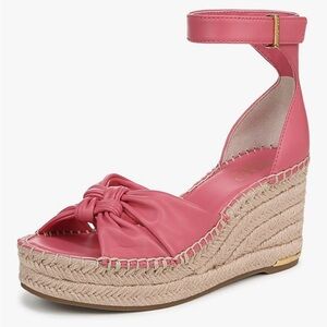 Franco Sarto womens Clementine Pink Espadrille Wedge Sandals Size 5M